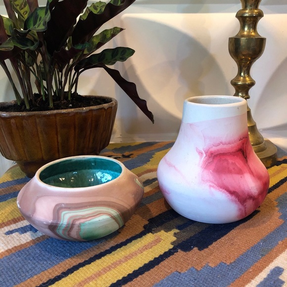 Vintage Native American Nemadji Pottery Vases